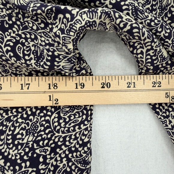 NATALIE MARTIN Stevie Dress Womens XS Blue Cream Silk Floral Boho Mini Smock - Picture 11 of 13